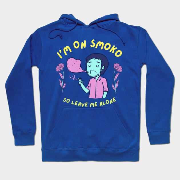 Smoko Funny Indie Rock Toon Hoodie by TeeTrendz